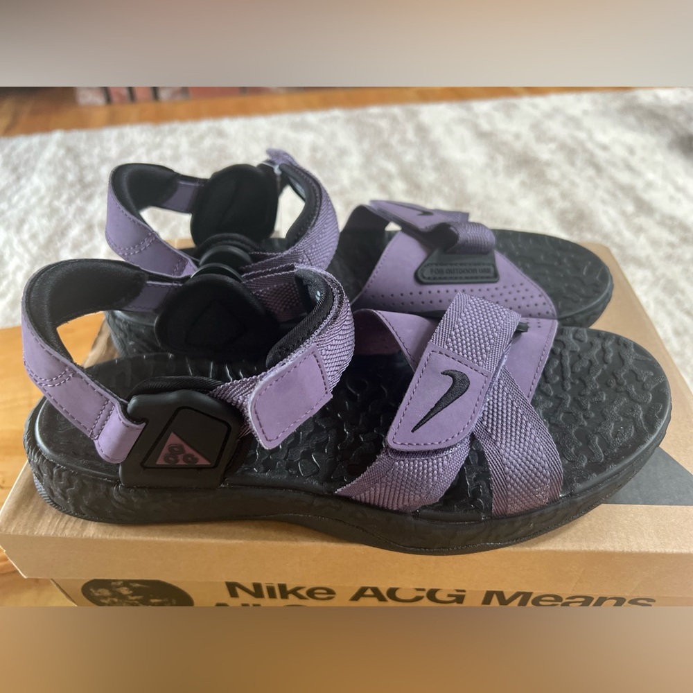 Nike ACG Air Deschutz + Sandals Purple Black DC9092-500 Mens Size 10